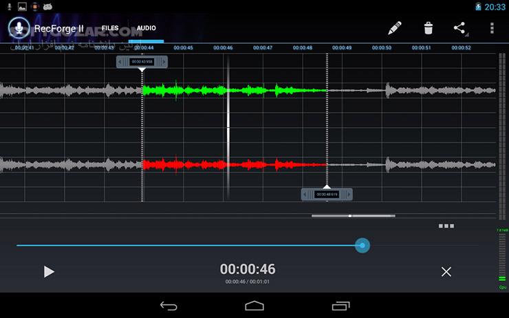 دانلود RecForge II Pro 1.2.8.1g / I Pro 2.1.16 for Android +1.6 - دانلود برنامه ضبط پرقدرت صدا با امکانات بالا برای اندروید - سافت گذر