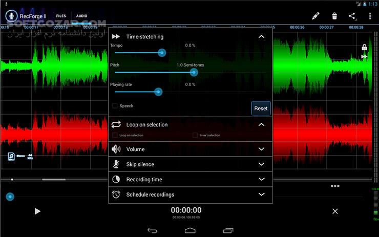 دانلود RecForge II Pro 1.2.8.1g / I Pro 2.1.16 for Android +1.6 - دانلود برنامه ضبط پرقدرت صدا با امکانات بالا برای اندروید - سافت گذر