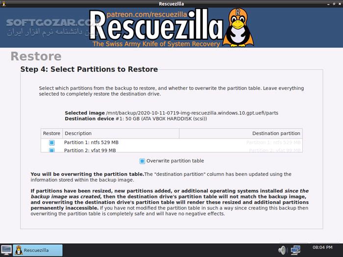 دانلود Rescuezilla 2.5.1 Noble Edition - دانلود پشتیبان گیری از هارد کامپیوتر - سافت گذر