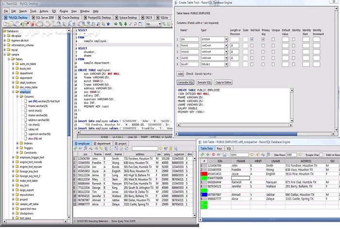 دانلود Richardson Software RazorSQL 10.6 Win/Mac/Linux - دانلود مدیریت پایگاه داده - سافت گذر