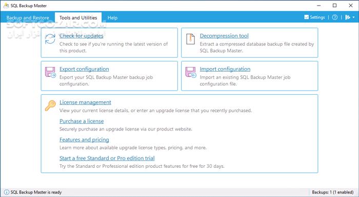 دانلود SQL Backup Master 7.8.888 - دانلود پشتیبان‌گیری از پایگاه‌های داده - سافت گذر