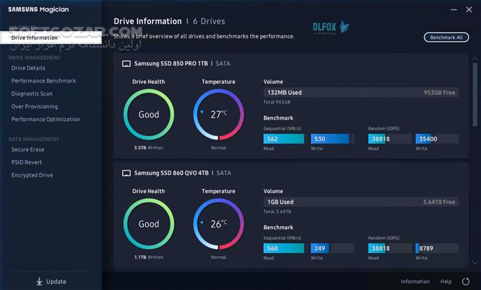 دانلود Samsung SSD Magician Tool 8.0.1.1000 - دانلود مدیریت هاردهای اس اس دی سامسونگ - سافت گذر