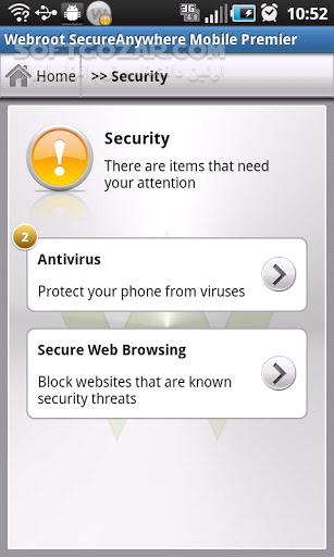 دانلود Webroot SecureAnywhere Mobile Premier 3.7.1.7660 for Android +2.3 - دانلود آنتی ویروس اندروید شرکت Webroot برای اندروید - سافت گذر