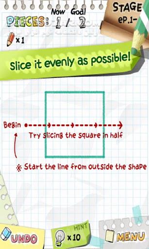 دانلود Slice It! 1.8.5 for Android +2.2 - دانلود بازی تکه کردن اشکال هندسی برای اندروید - سافت گذر