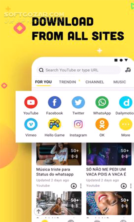 دانلود SnapTube 7.38.0.73850110 for Android +5.0 - دانلود دانلود فیلم از یوتیوب و 15 سایت دیگر برای اندروید - سافت گذر