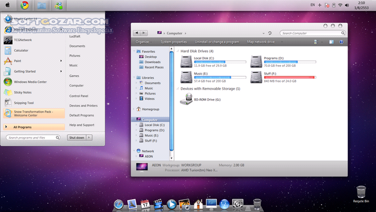 دانلود MacOS Transformation Pack 5.0 - دانلود تبدیل محیط ویندوز به سیستم عامل مک - سافت گذر