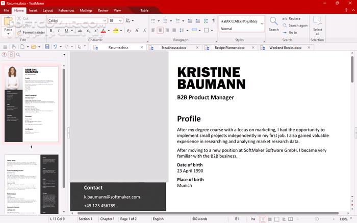 دانلود SoftMaker Office Professional 2024 Rev S1208.0127 - دانلود مشابه مجموعه مایکروسافت آفیس - سافت گذر