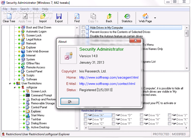 Softheap Security Administrator 14 0 تصاویر نرم افزار  - سافت گذر