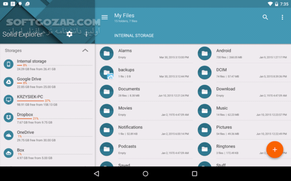 Solid Explorer 2 8 37 for Android 4 1 تصاویر نرم افزار  - سافت گذر