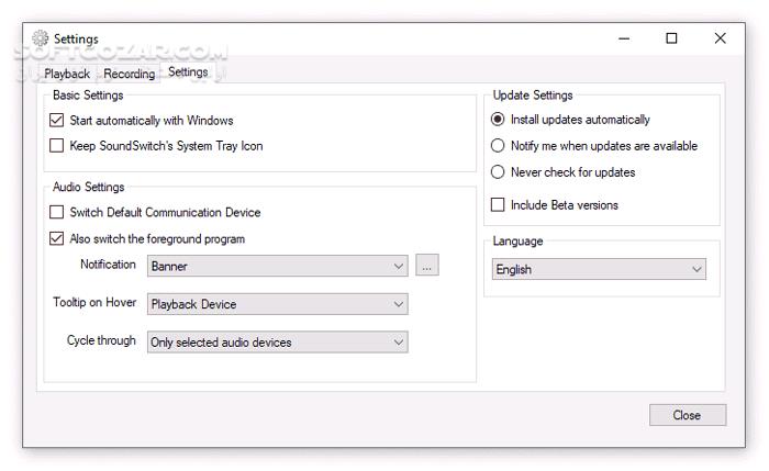 دانلود SoundSwitch 6.13.0.0 - دانلود تنظیمات صدا در ویندوز - سافت گذر