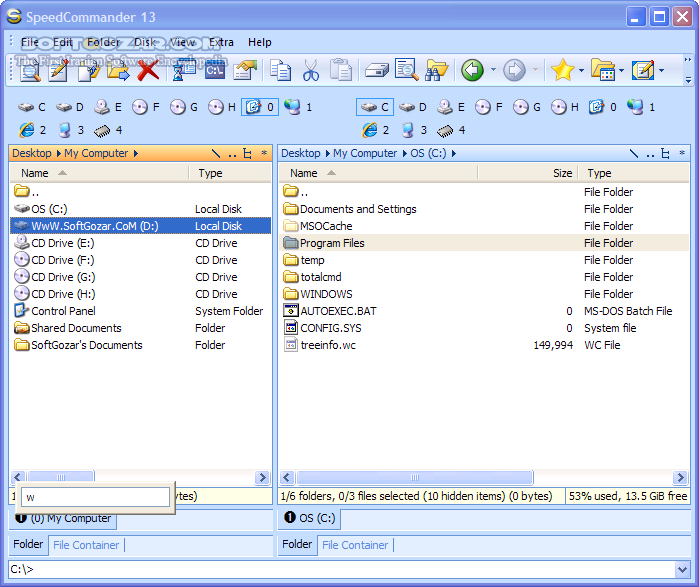 SpeedCommander Pro 18 50 9700 Pro 17 54 9700 تصاویر نرم افزار  - سافت گذر