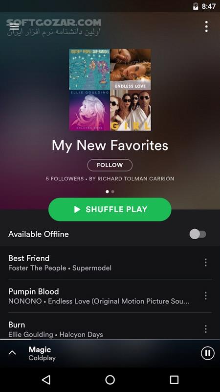 دانلود Spotify Music 9.0.24.601 For Android +5.0 - دانلود اسپاتیفای برای اندروید - سافت گذر