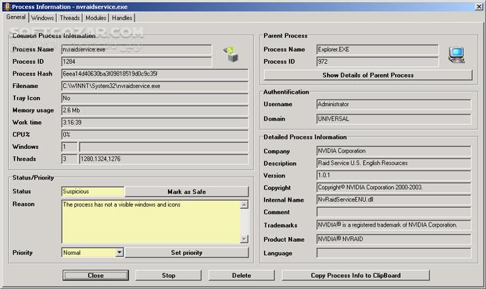 دانلود Spyware Process Detector 4.06 - دانلود ضدجاسوسی - سافت گذر