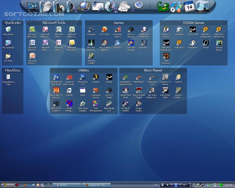دانلود Stardock Fences 5.89 - دانلود نرم افزار دسته بندی و مرتب سازی آیکون های دسکتاپ - سافت گذر