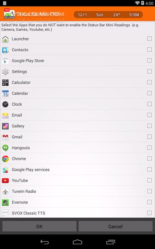 دانلود Status Bar Mini PRO 1.0.177 for Android +2.3 - دانلود نوار وضعیت مینی برای اندروید - سافت گذر
