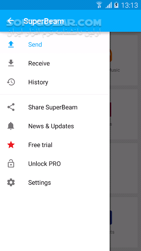 دانلود SuperBeam | WiFi Direct Share Pro 5.0.8 for Android & Windows - دانلود انقلابی در زمینه ارسال و دریافت اطلاعات برای اندروید - سافت گذر
