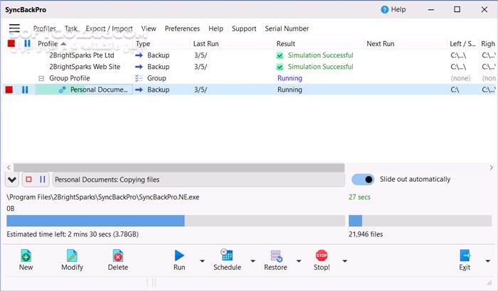 دانلود 2BrightSparks SyncBackPro 11.3.45 (x64) - دانلود پشتیبان گیری، بازیابی و همگام سازی فایل ها - سافت گذر