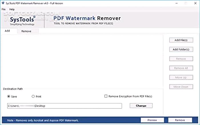 دانلود SysTools PDF Watermark Remover 6.0.0 - دانلود حذف واترمارک از پی دی اف - سافت گذر