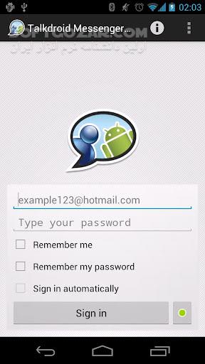 Talkdroid MSN Messenger 1 0 for Android تصاویر نرم افزار  - سافت گذر