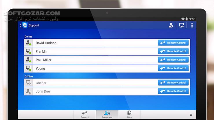 دانلود TeamViewer 15.62.650 / QuickSupport 15.62.652 / Host 15.62.649 for Android +5.1 - دانلود تیم ویور برای اندروید برای اندروید - سافت گذر