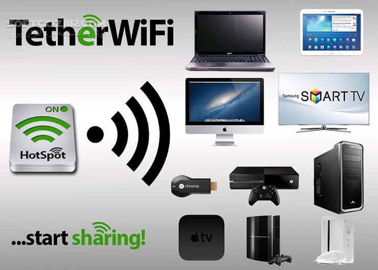 دانلود Tether WiFi Hotspot one click 2.0 for Android - دانلود اینترنت گوشی خود را به اشتراک بگذارید!! برای اندروید - سافت گذر