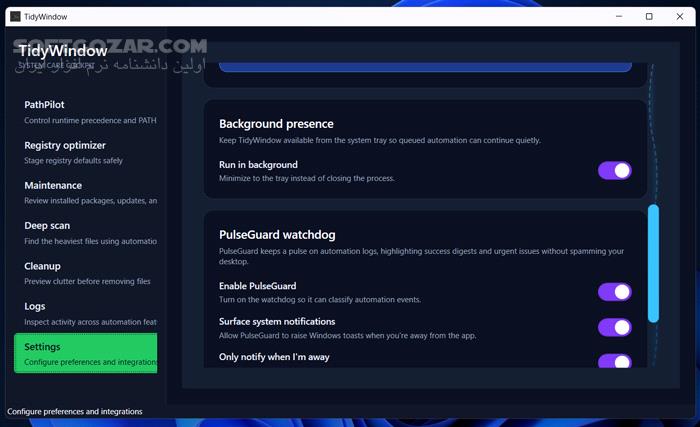 دانلود TidyWindow 3.9.2 - دانلود بهینه سازی ویندوز - سافت گذر