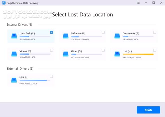 دانلود TogetherShare Data Recovery All Edition 7.3 - دانلود توگدرشیر دیتا ریکاوری - سافت گذر