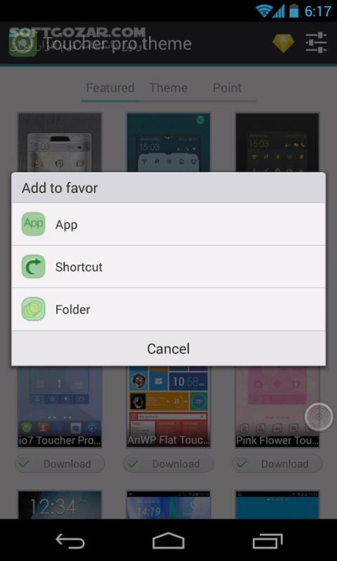 دانلود Toucher Pro Premium 1.26 for Android +2.1 - دانلود برنامه میانبر سریع برای اندروید - سافت گذر