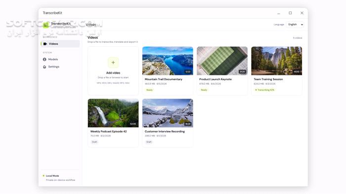 دانلود TranscribeKit 1.2.0 - دانلود تبدیل فایل‌های صوتی و ویدئویی به متن و زیرنویس‌ - سافت گذر