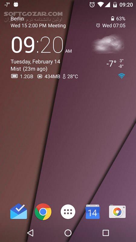 دانلود Transparent clock & weather 8.02.5 for Android +6.0 - دانلود ساعت و آب و هوا شیشه ای برای اندروید - سافت گذر