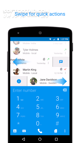 دانلود Truedialer - Dialer & Contacts 3.65 for Android +4.0 - دانلود مدیریت مخاطبین و شماره‌گیر هوشمند و متفاوت برای اندروید - سافت گذر