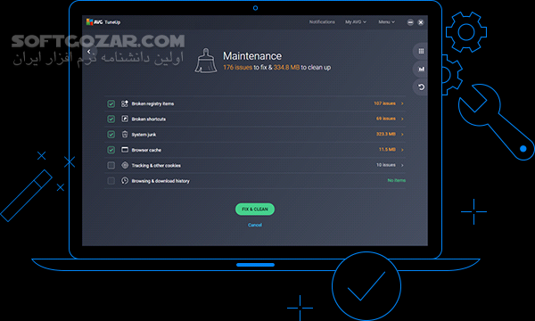 دانلود AVG TuneUp 21.4 Build 3594 - دانلود تیون اپ یوتیلیتی - سافت گذر