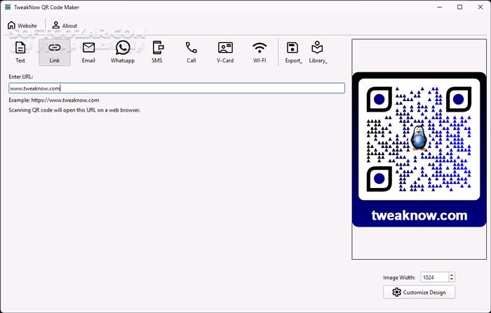 دانلود TweakNow QR Code Maker 3.7 - دانلود ساخت کد کیوآر - سافت گذر