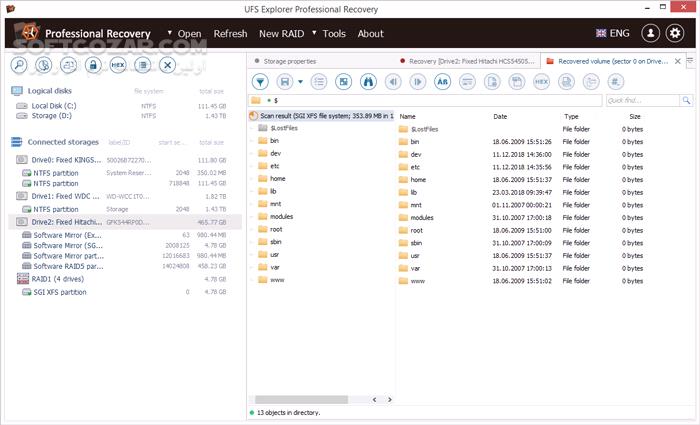 دانلود UFS Explorer Professional Recovery 10.11.1.7264 - دانلود بازیابی اطلاعات - سافت گذر