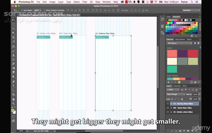 Adobe Photoshop CC Web Design, Responsive Design UI تصاویر نرم افزار  - سافت گذر