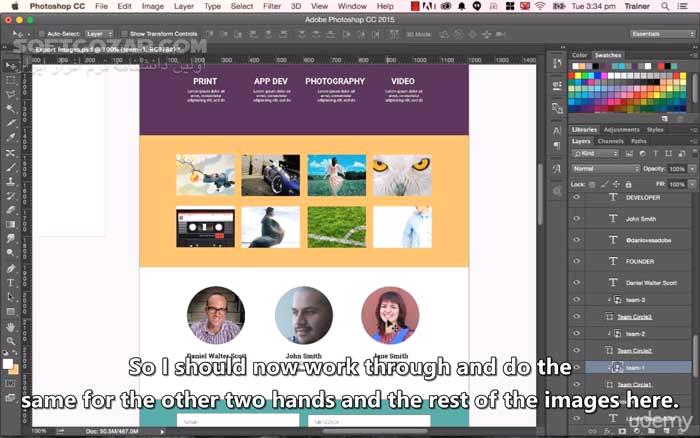 Adobe Photoshop CC Web Design, Responsive Design UI تصاویر نرم افزار  - سافت گذر