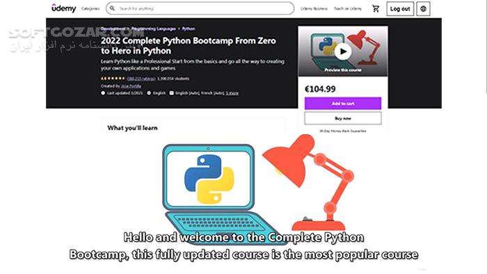 Udemy 2022 Complete Python Bootcamp From Zero to Hero in Python تصاویر نرم افزار  - سافت گذر