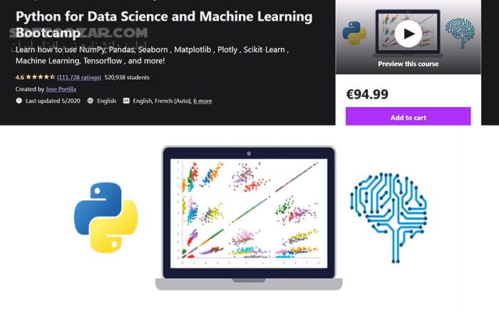 Udemy Python for Data Science and Machine Learning Bootcamp تصاویر نرم افزار  - سافت گذر