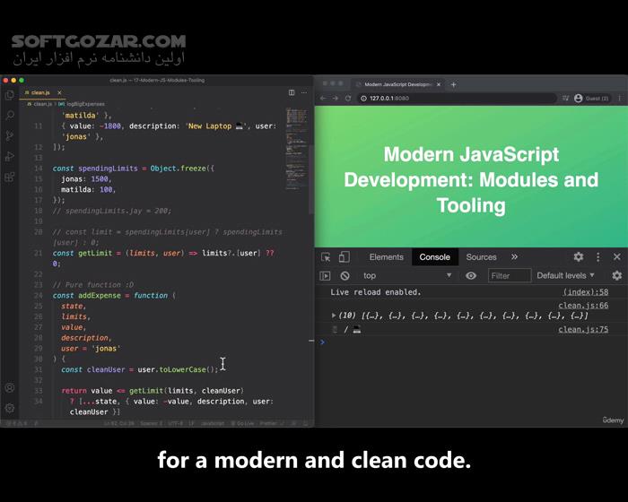 !Udemy The Complete JavaScript Course 2022 From Zero to Expert تصاویر نرم افزار  - سافت گذر