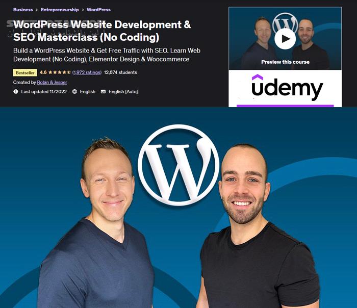 دانلود Udemy - WordPress Website Development & SEO Masterclass (No Coding) - دانلود آموزش طراحی سایت بدون کد نویسی - سافت گذر