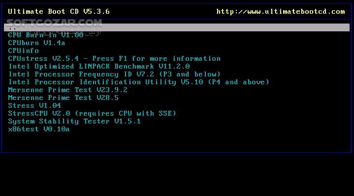 دانلود Ultimate Boot CD 5.3.9 - دانلود ابزار های بوت سیستم - سافت گذر