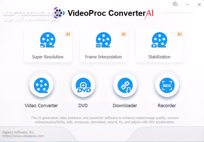 دانلود VideoProc Converter AI 7.3 - دانلود تبدیل و ویرایش ویدئو با هوش مصنوعی - سافت گذر