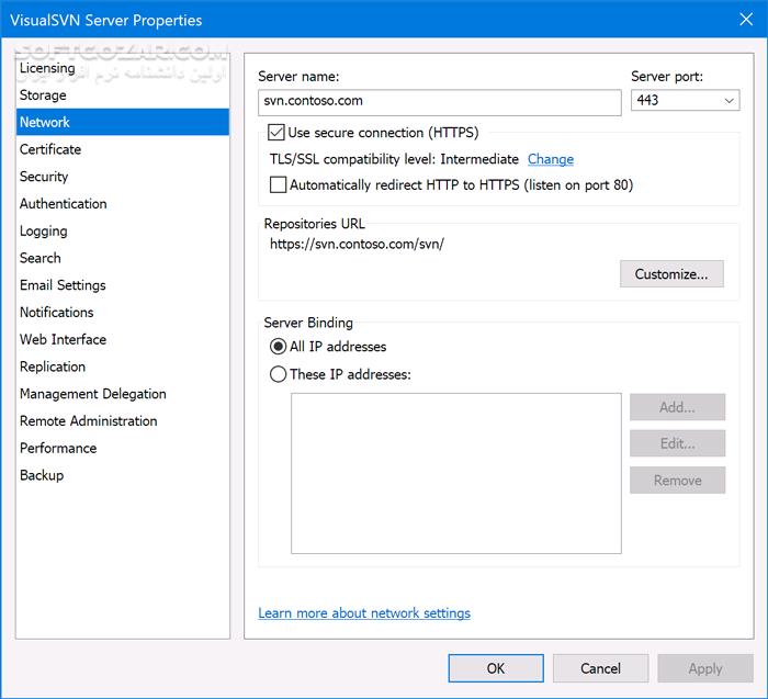 دانلود VisualSVN Server Enterprise 4.1.3 - دانلود مدیریت سرور ساب‌ورژن - سافت گذر