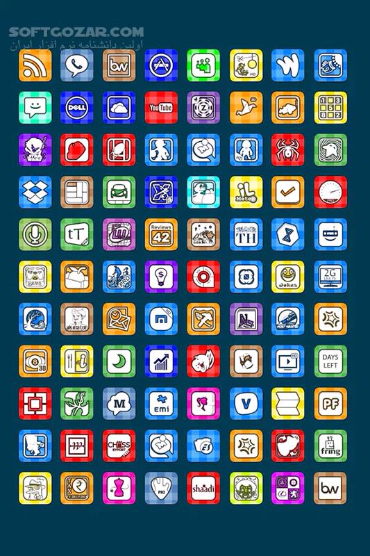 دانلود Vitro Flat 1.5.0 for Android +3.1 - دانلود 1400 آیکون با پشتیبانی از تمامی لانچرها برای اندروید - سافت گذر