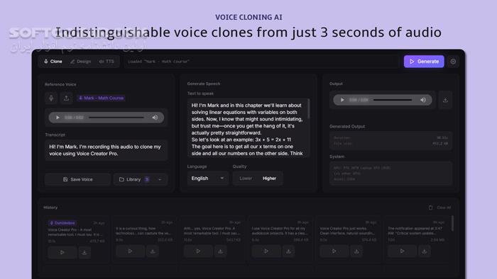 دانلود Voice Creator Pro 1.1.0 - دانلود ساخت صدای انسان با هوش مصنوعی - سافت گذر