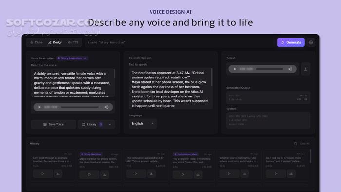 دانلود Voice Creator Pro 1.1.0 - دانلود ساخت صدای انسان با هوش مصنوعی - سافت گذر