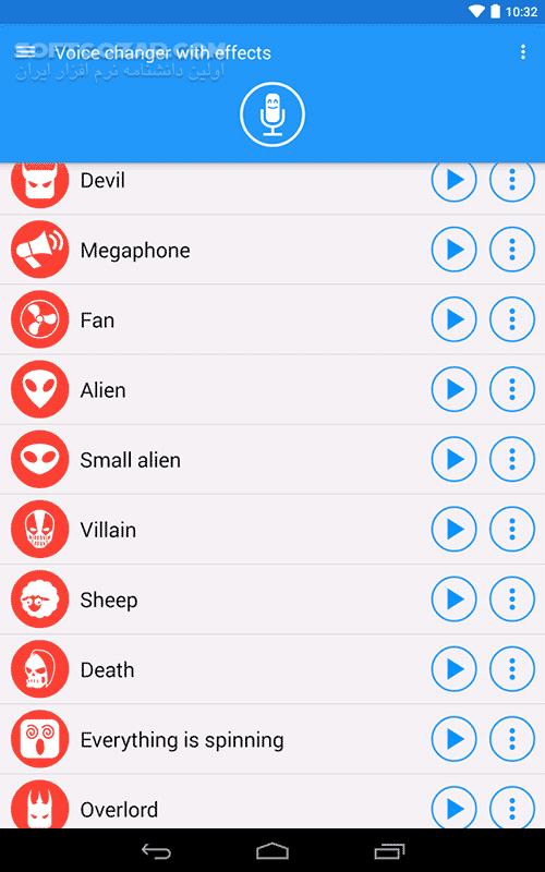 Voice changer 3 9 3 for Android 4 1 تصاویر نرم افزار  - سافت گذر