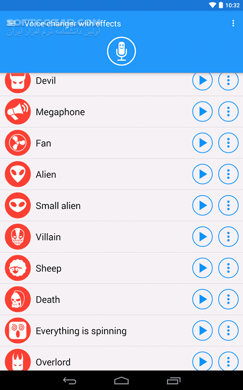 دانلود Voice changer 3.9.3 for Android +4.1 - دانلود تغییر صدا با افکت برای اندروید - سافت گذر