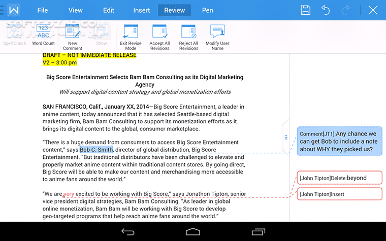 دانلود Kingsoft WPS Office + PDF 18.16.1 for Android +5.0 - دانلود آفیس با فونت فارسی برای اندروید - سافت گذر