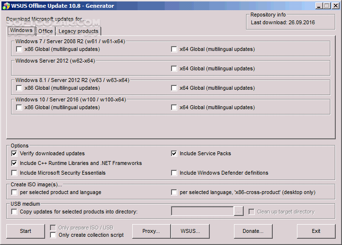 دانلود WSUS Offline Update 12.6.1 - دانلود آپدیت آفلاین ویندوز و آفیس - سافت گذر